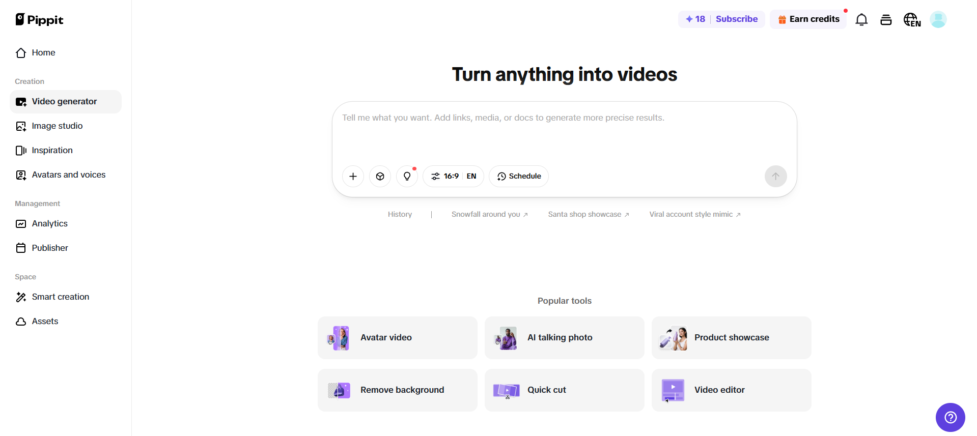 One-click video generation