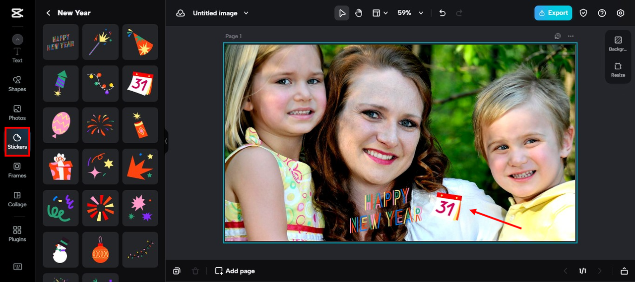 add stickers
