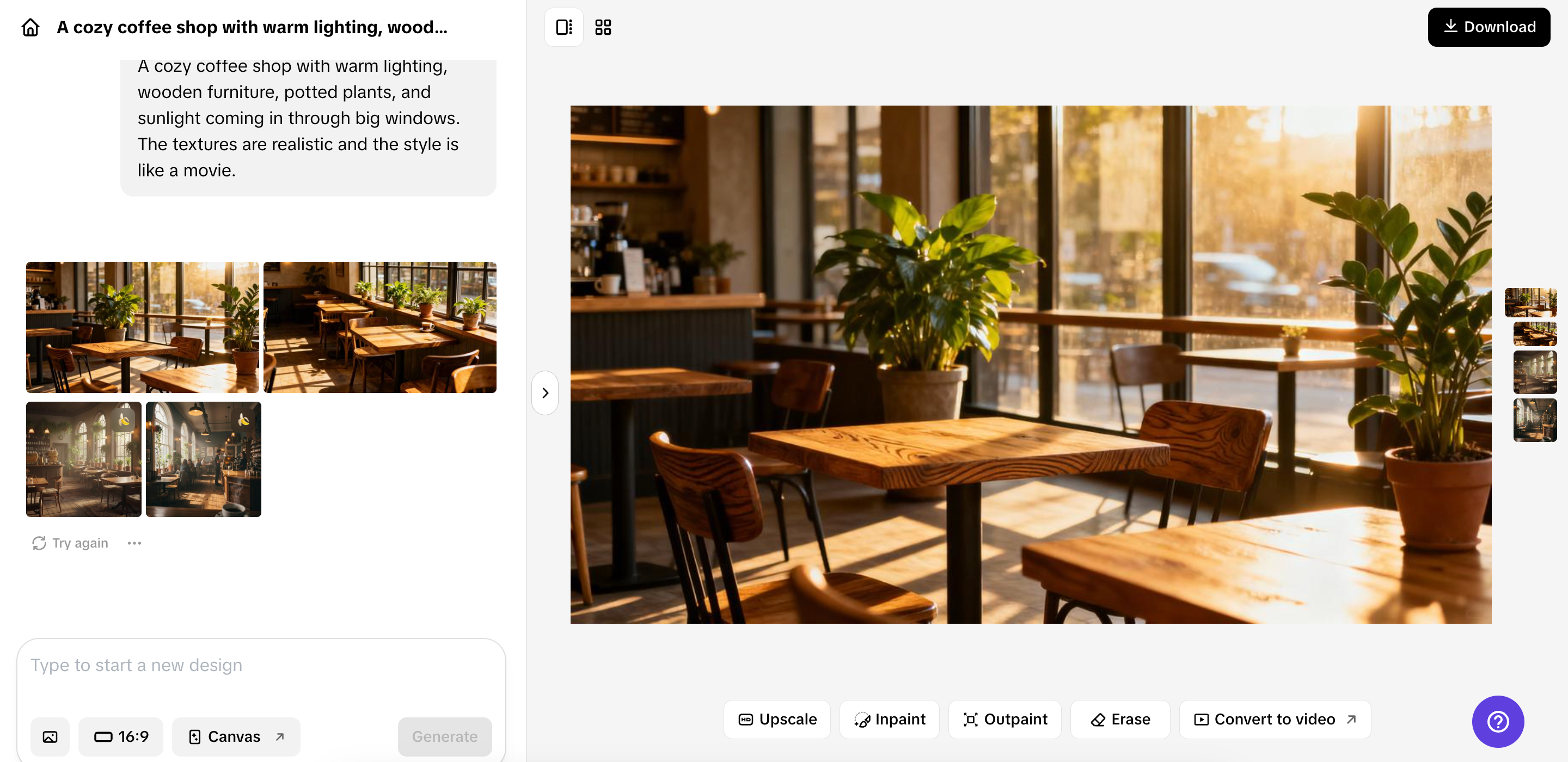 Create coffee scene