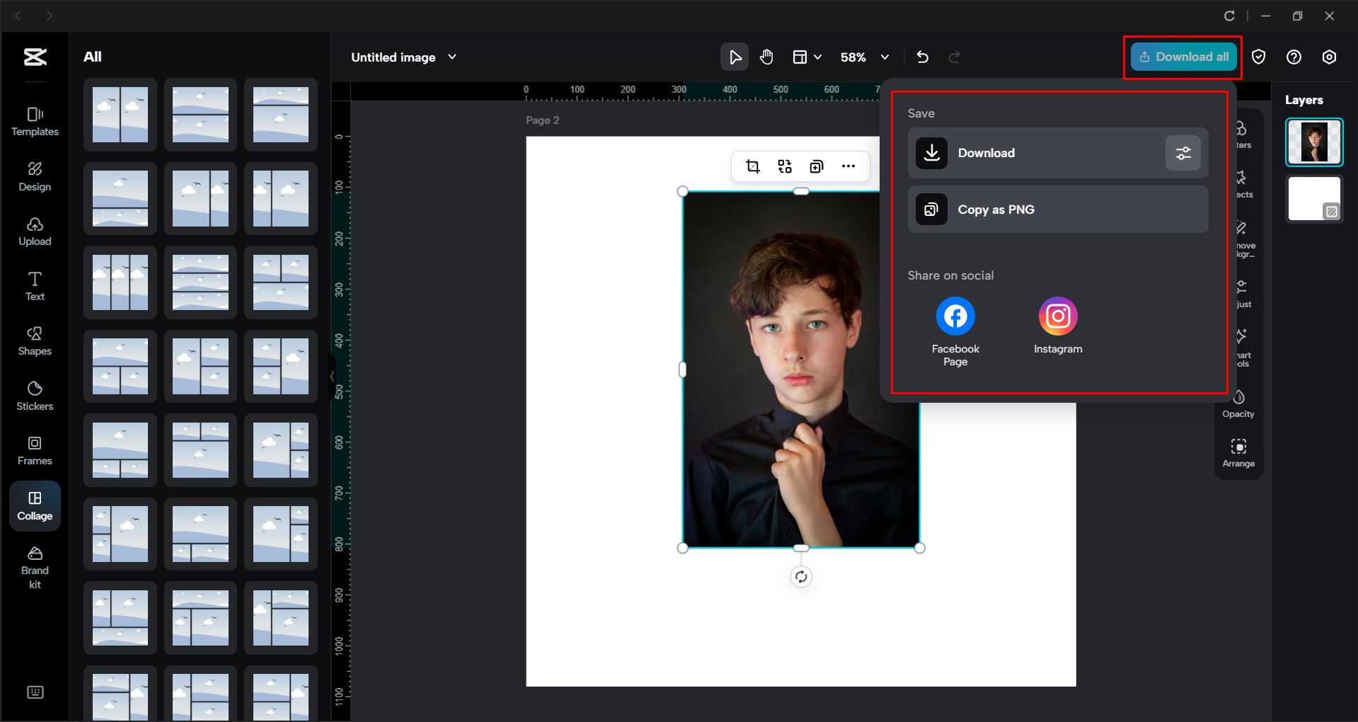 Exporter une image depuis le logiciel de montage vidéo CapCut pour ordinateur