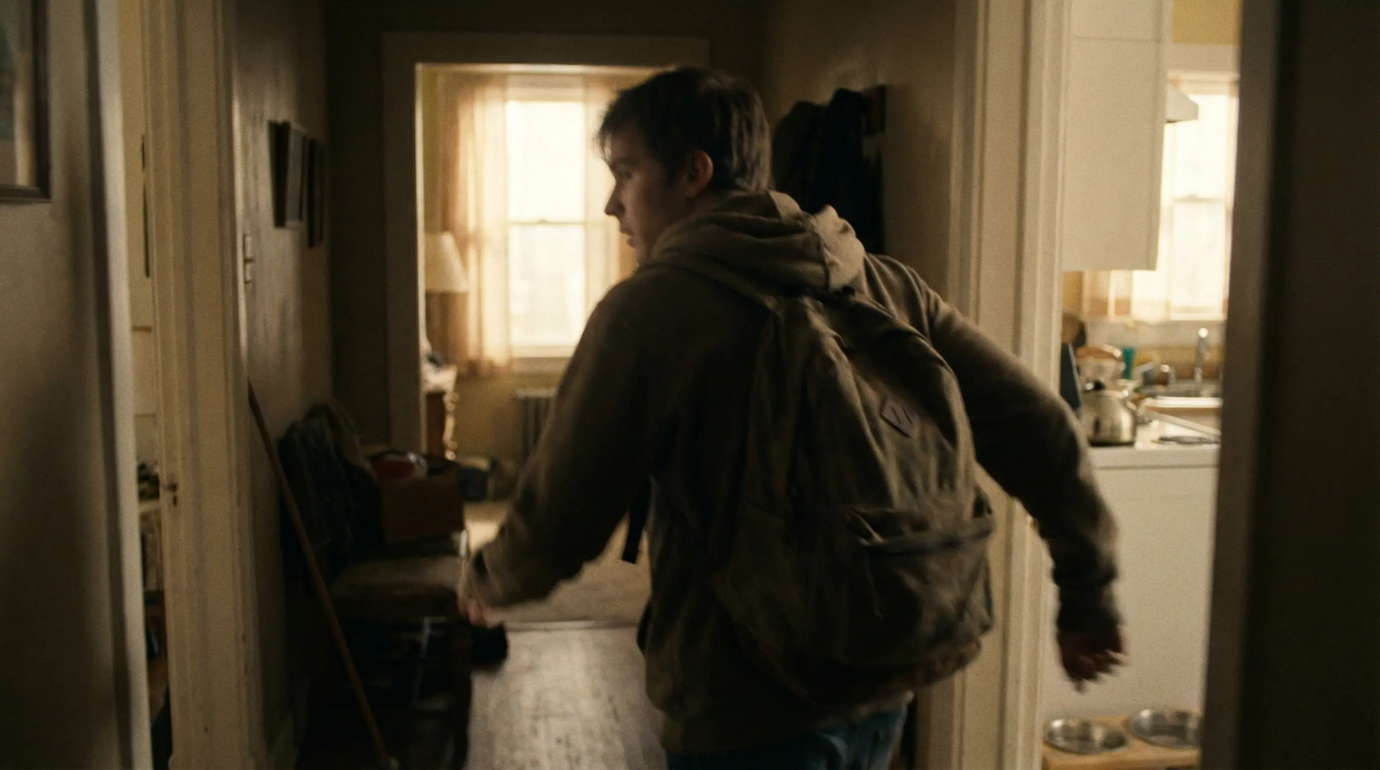 Continuous handheld camera movement in film scene