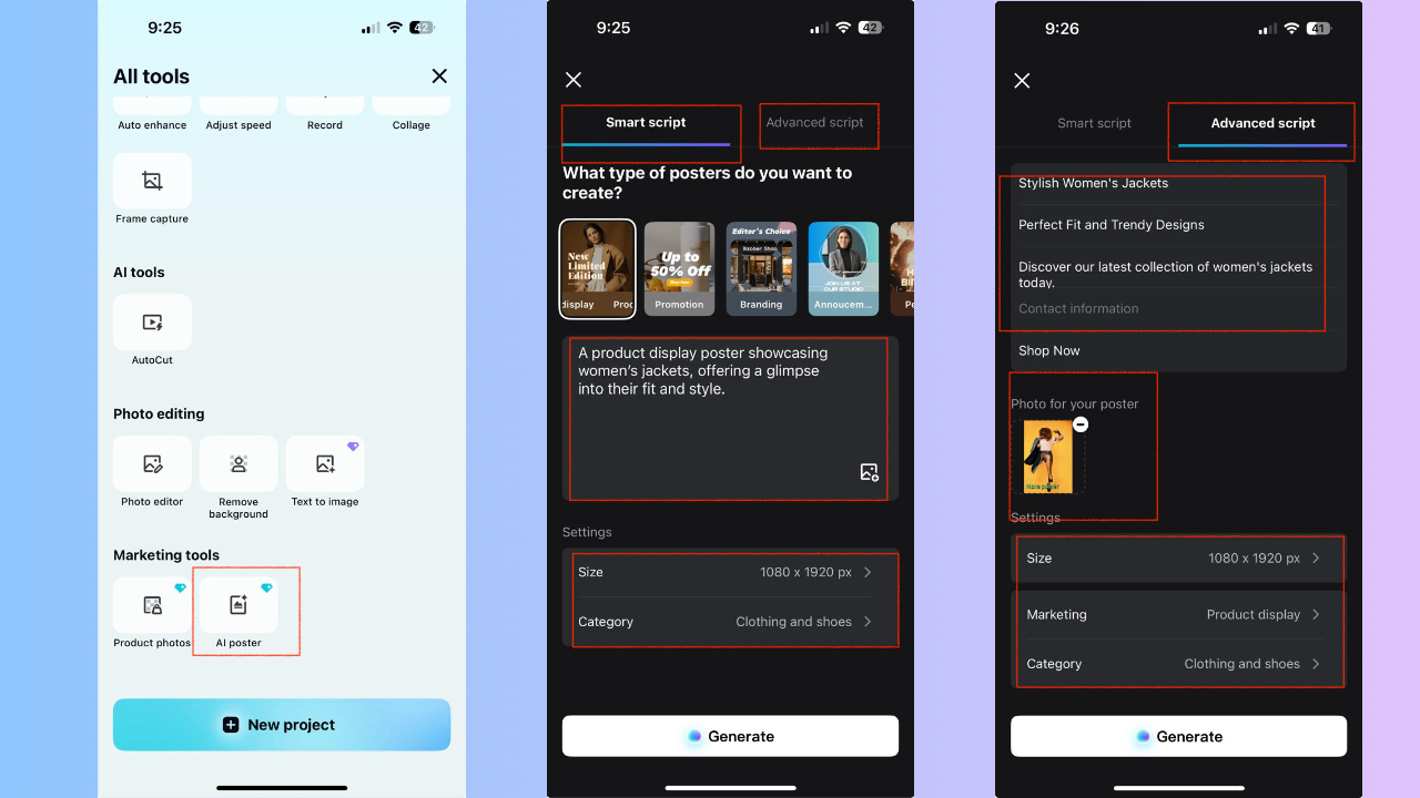 Access AI poster and input details