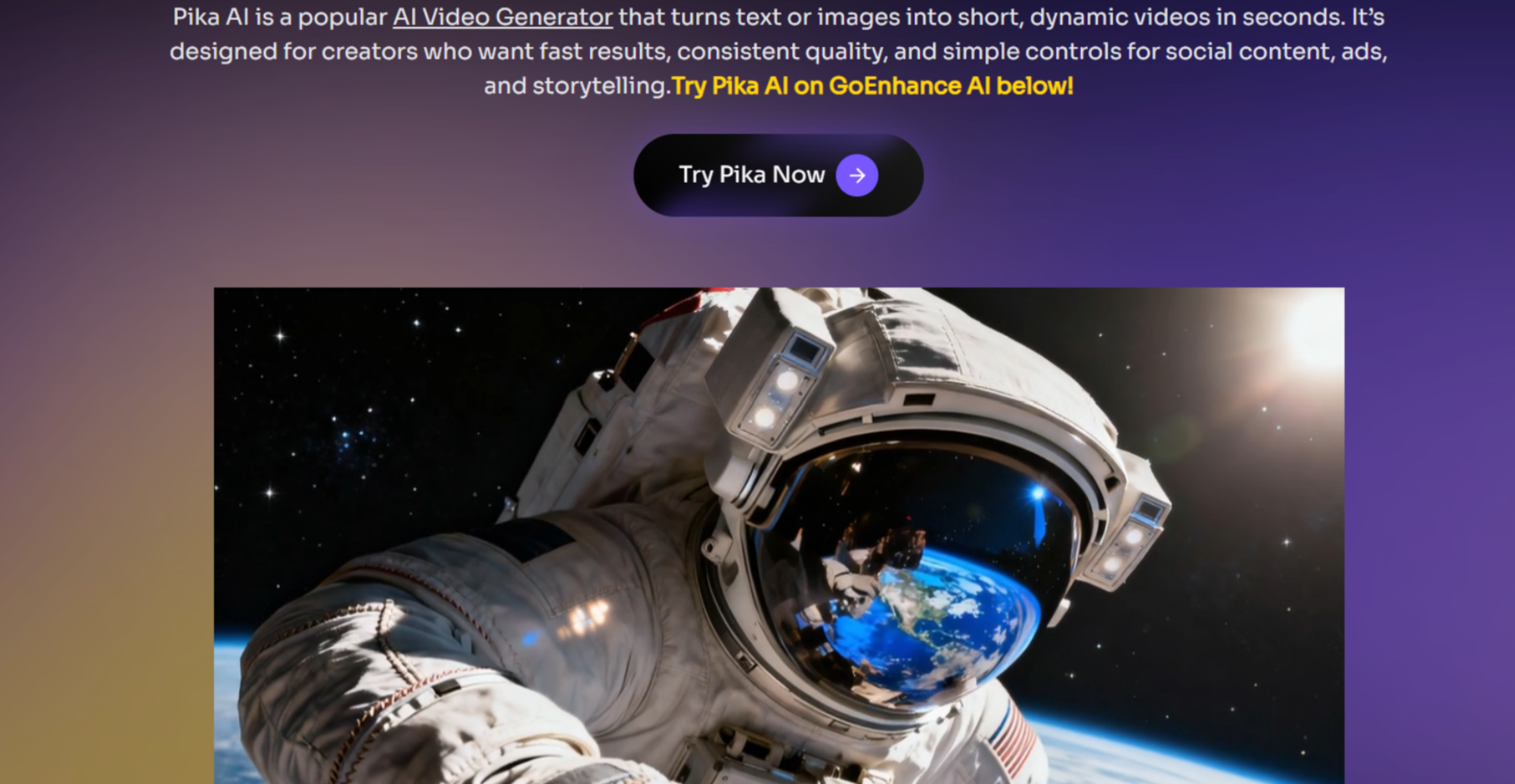 Pika Labs AI video generator