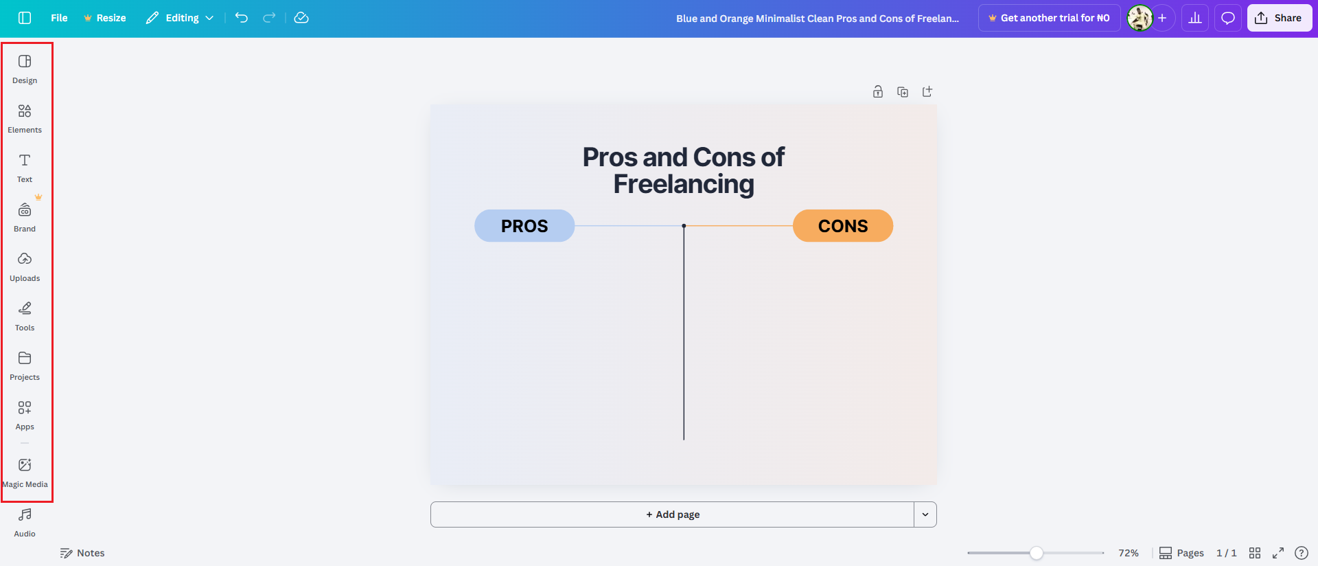 Personalize seu gráfico