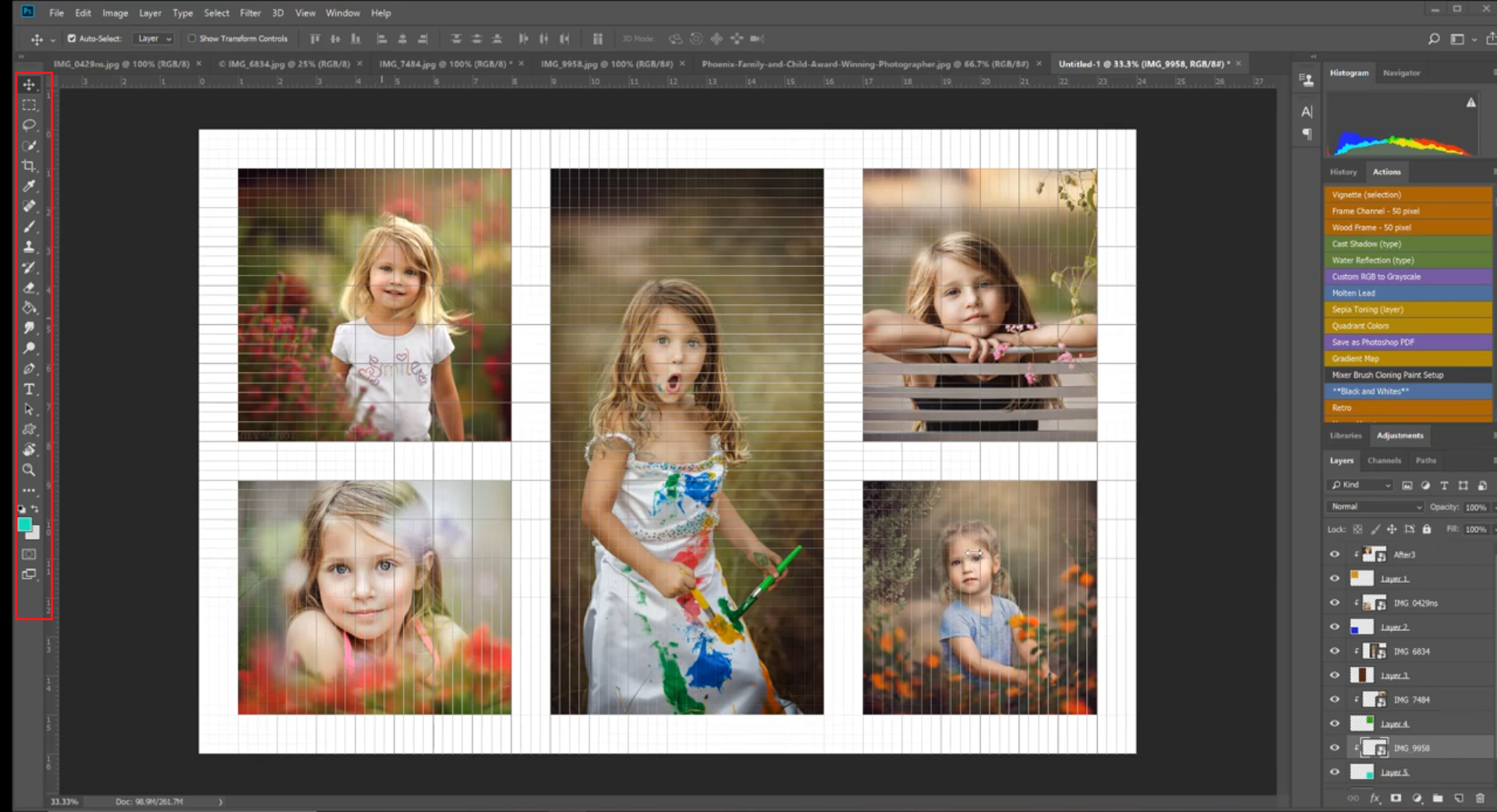 Import and arrange your photos
