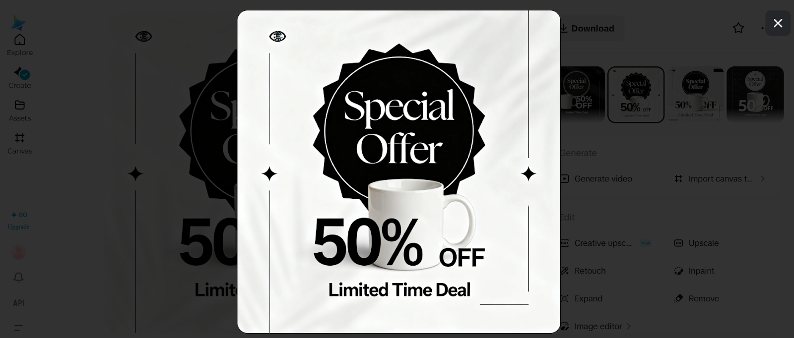 Discount poster idea: Special offer badge poster