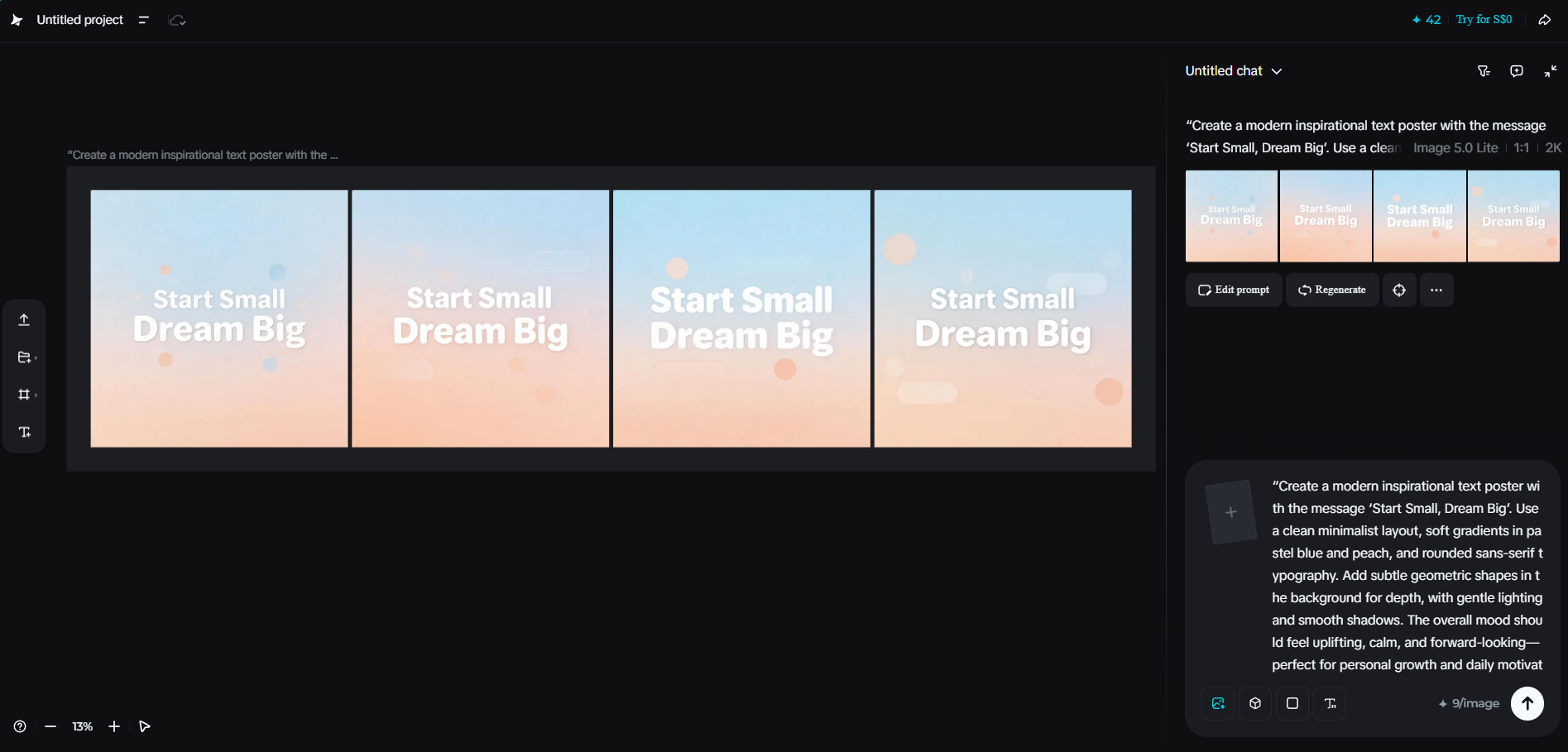 Canvas feature in Dreamina