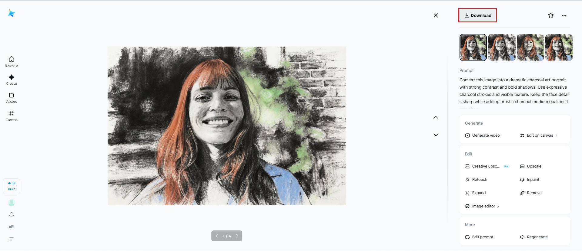 Descarga tu retrato