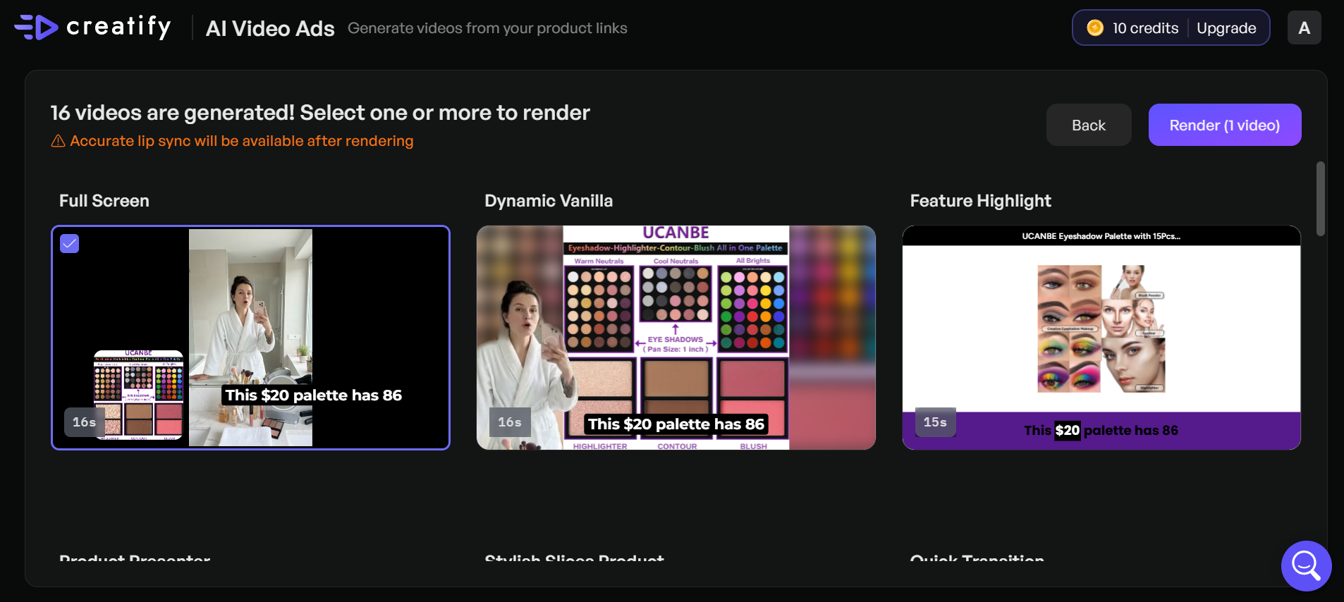 Creatify AI広告生成ツール