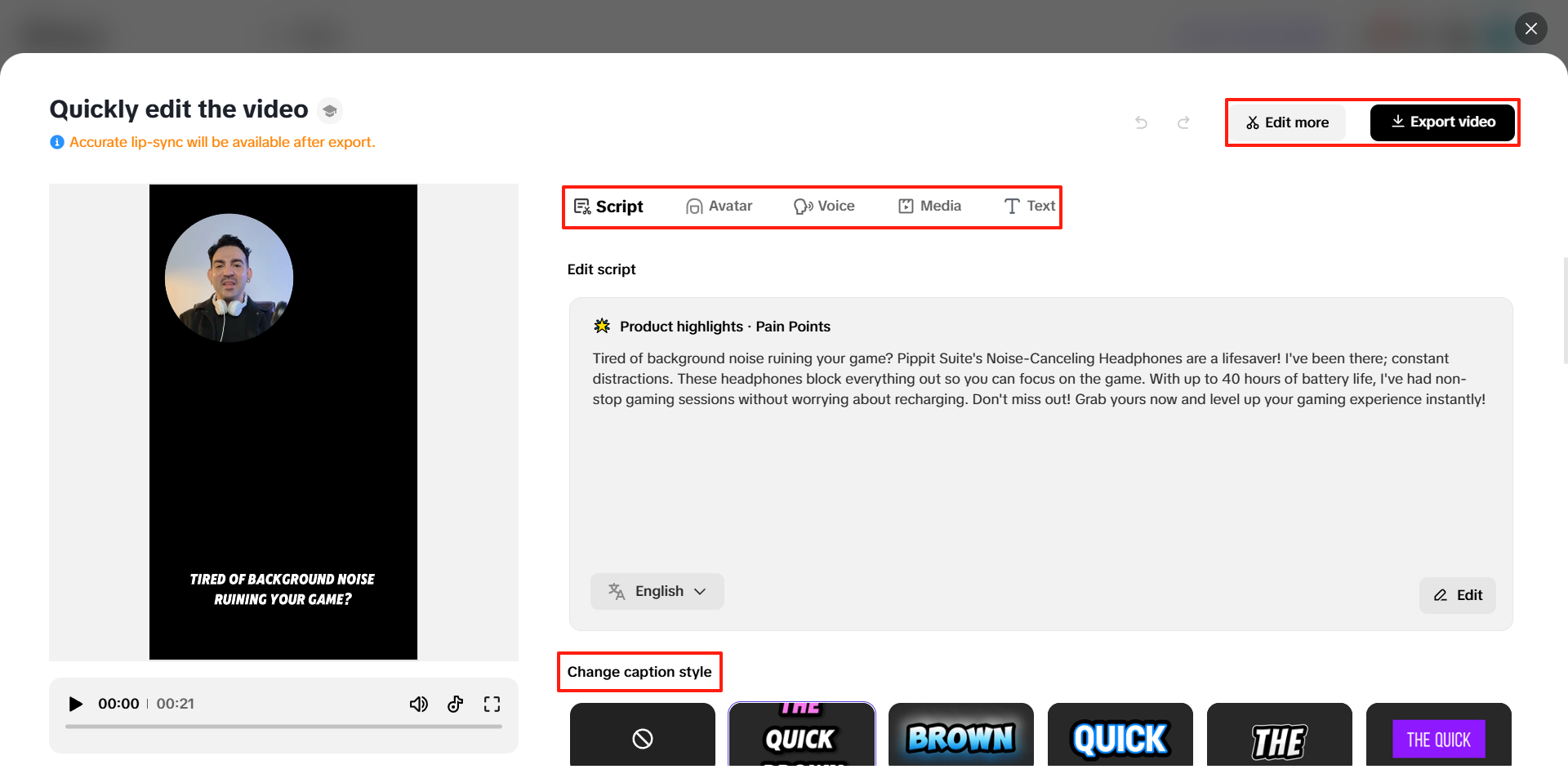 Perform any quick edits