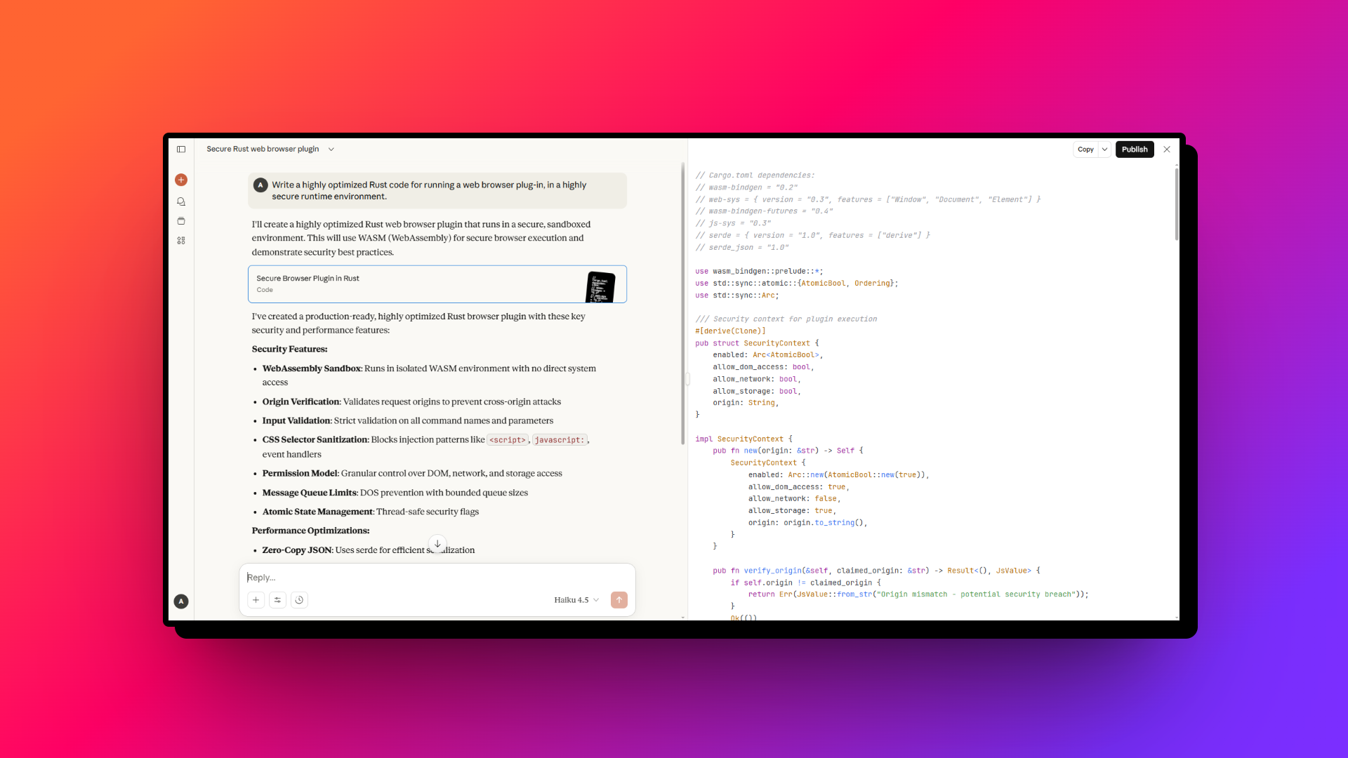Use or refine Claude Haiku 4.5's output
