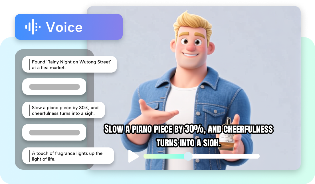 Choose voiceover for your AI models