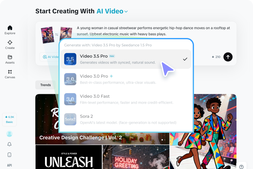 wybierz model i wygeneruj