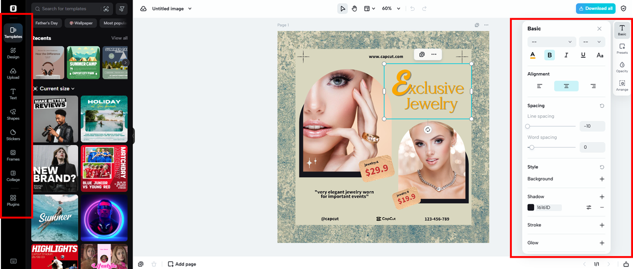 Choose a template and customize