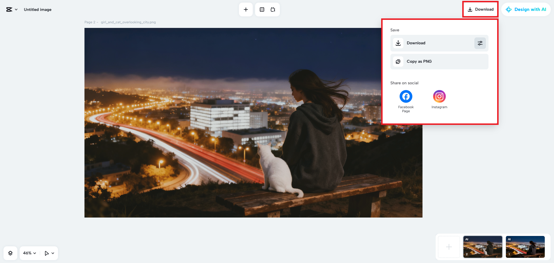 下載或直接發佈圖片