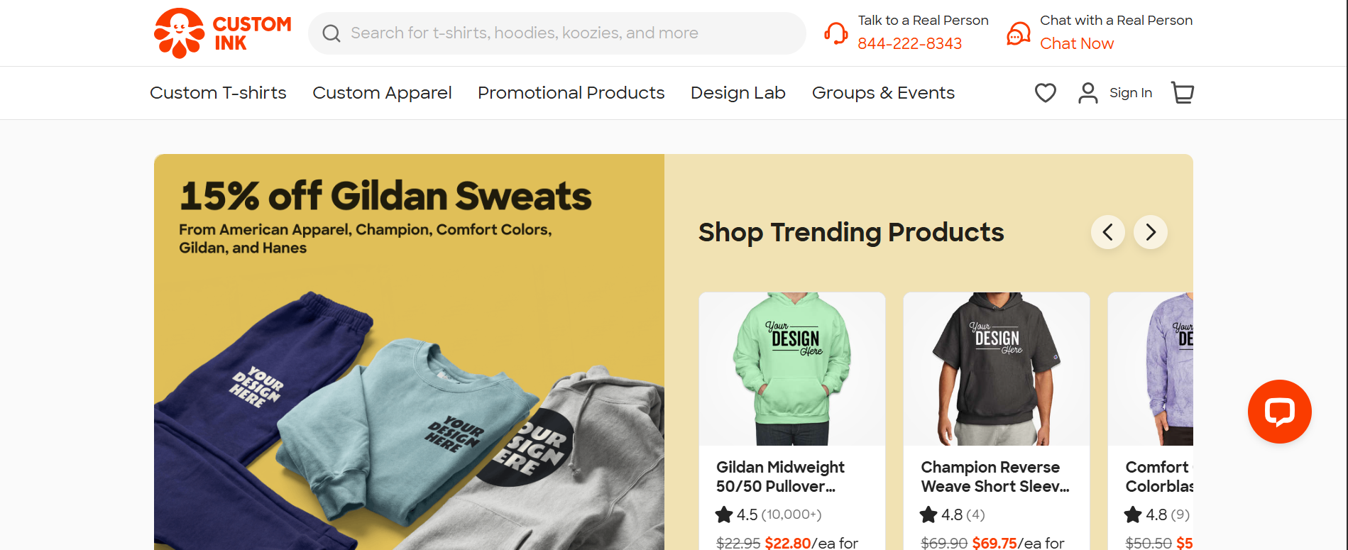 Customink's website
