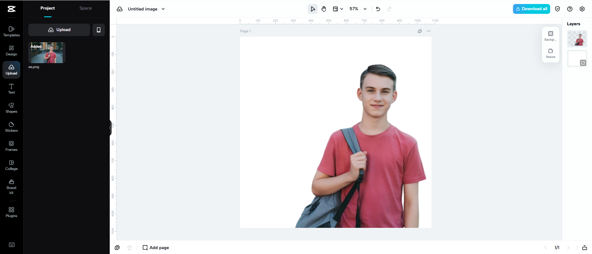 CapCut Web AI-powered background remover