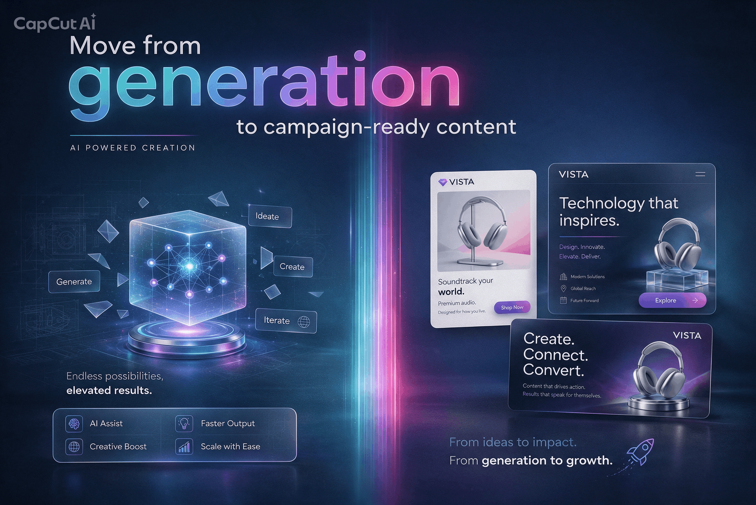 Move from generation to campaign-ready content