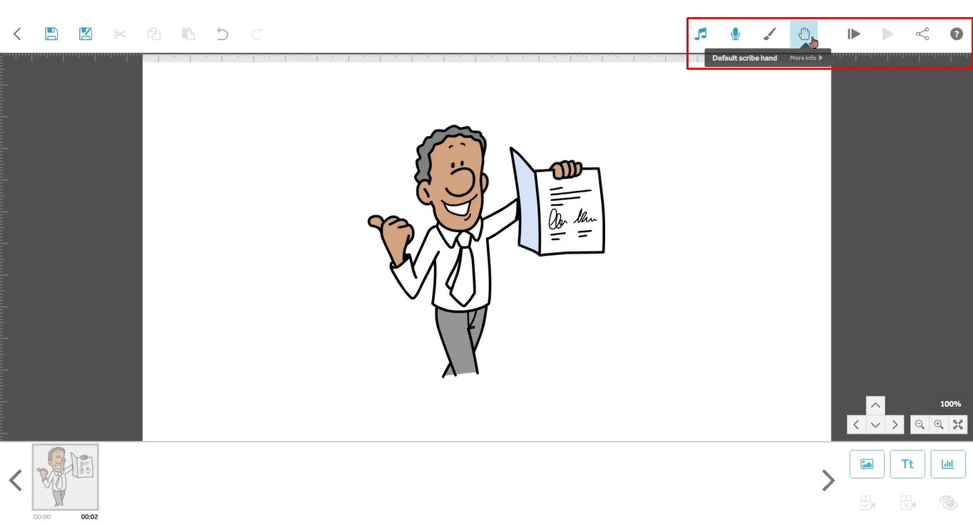 Adicionando visuais e animações manuais ao software VideoScribe
