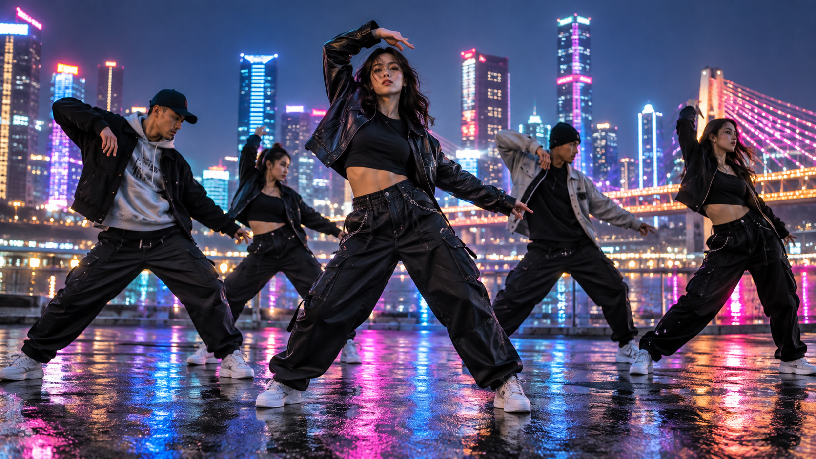 Esempio di danza notturna in città