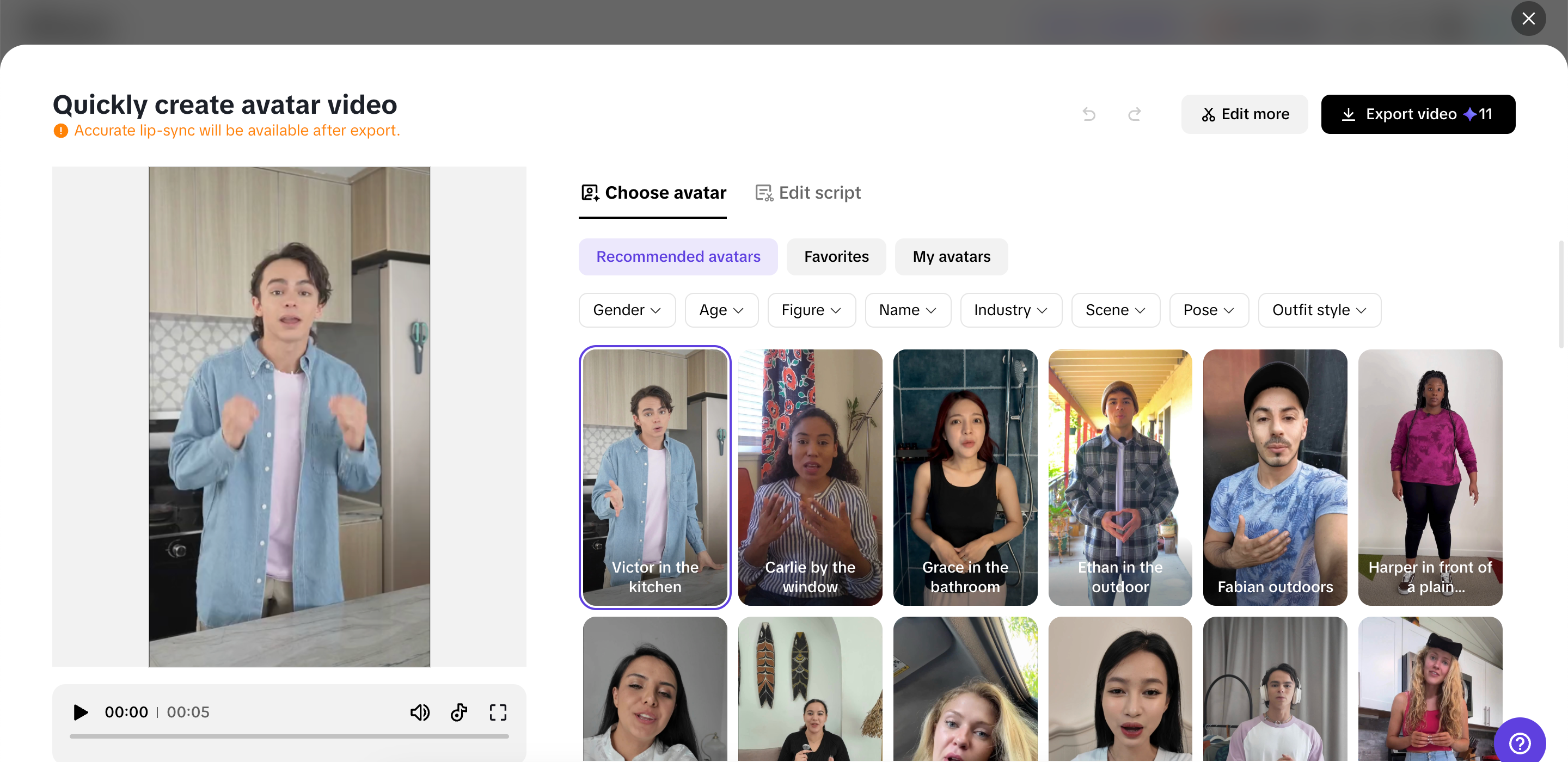 Avatares personalizados de IA