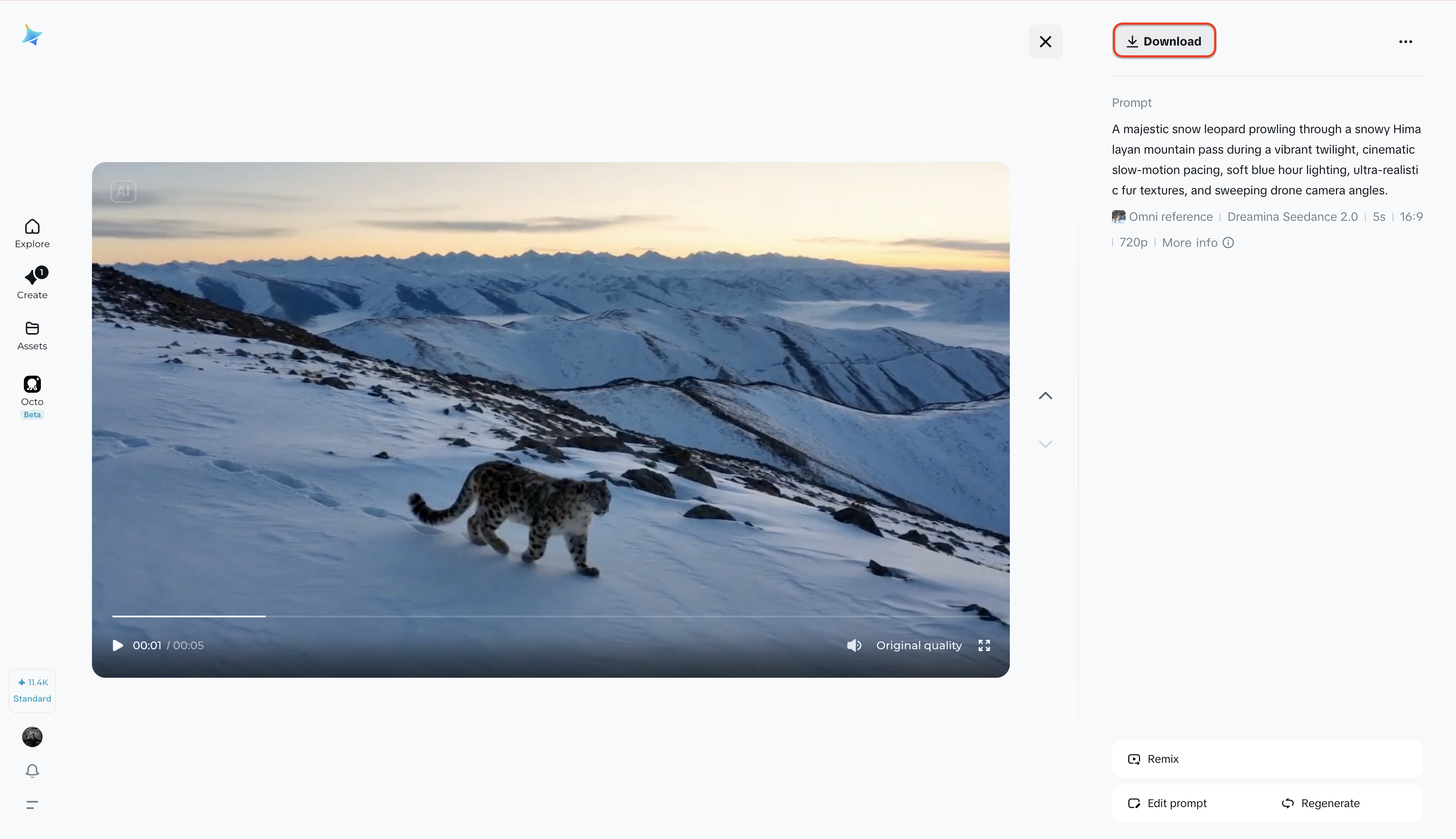 Review, enhance, and download your creation