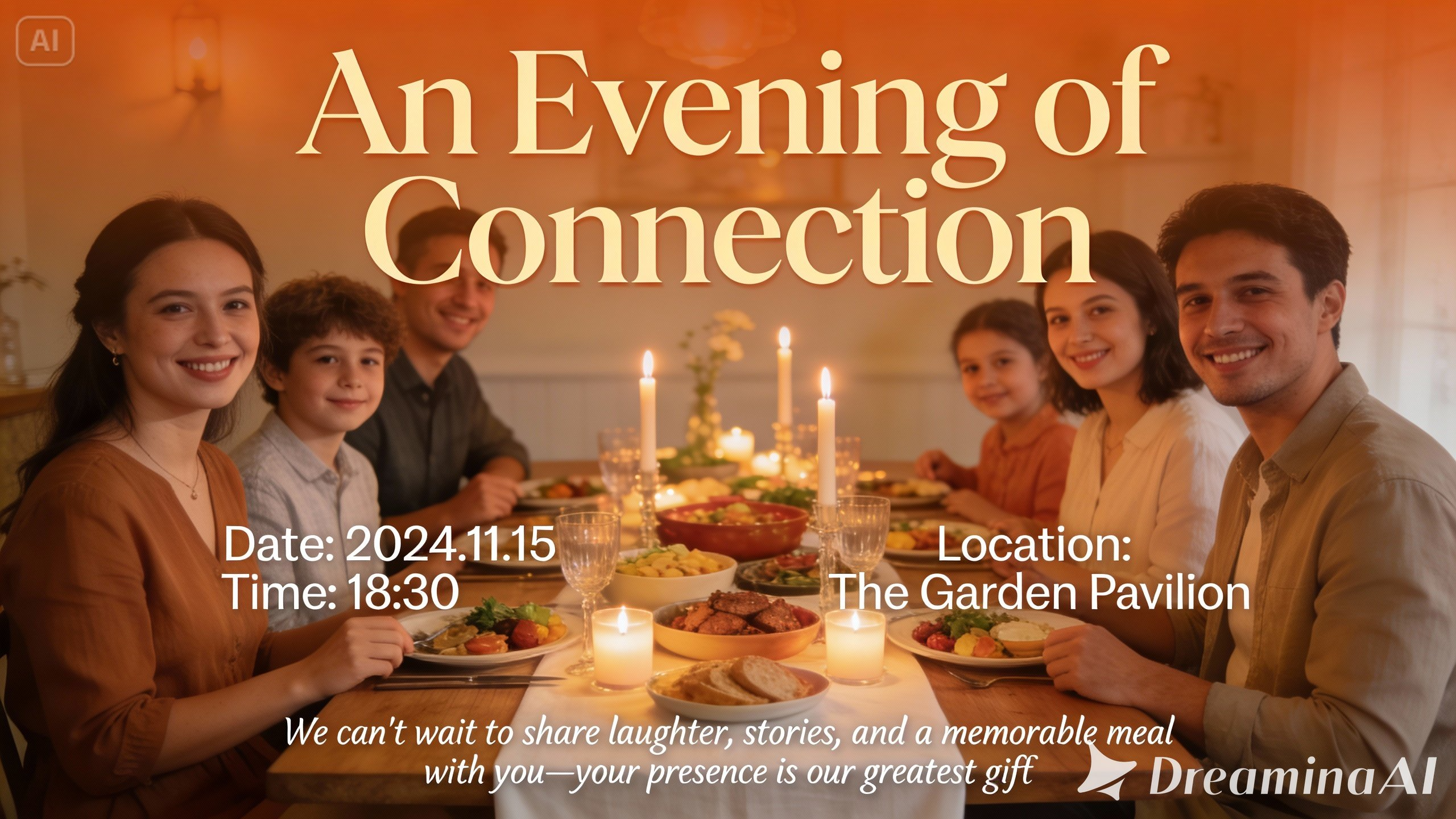 Dinner email invitation