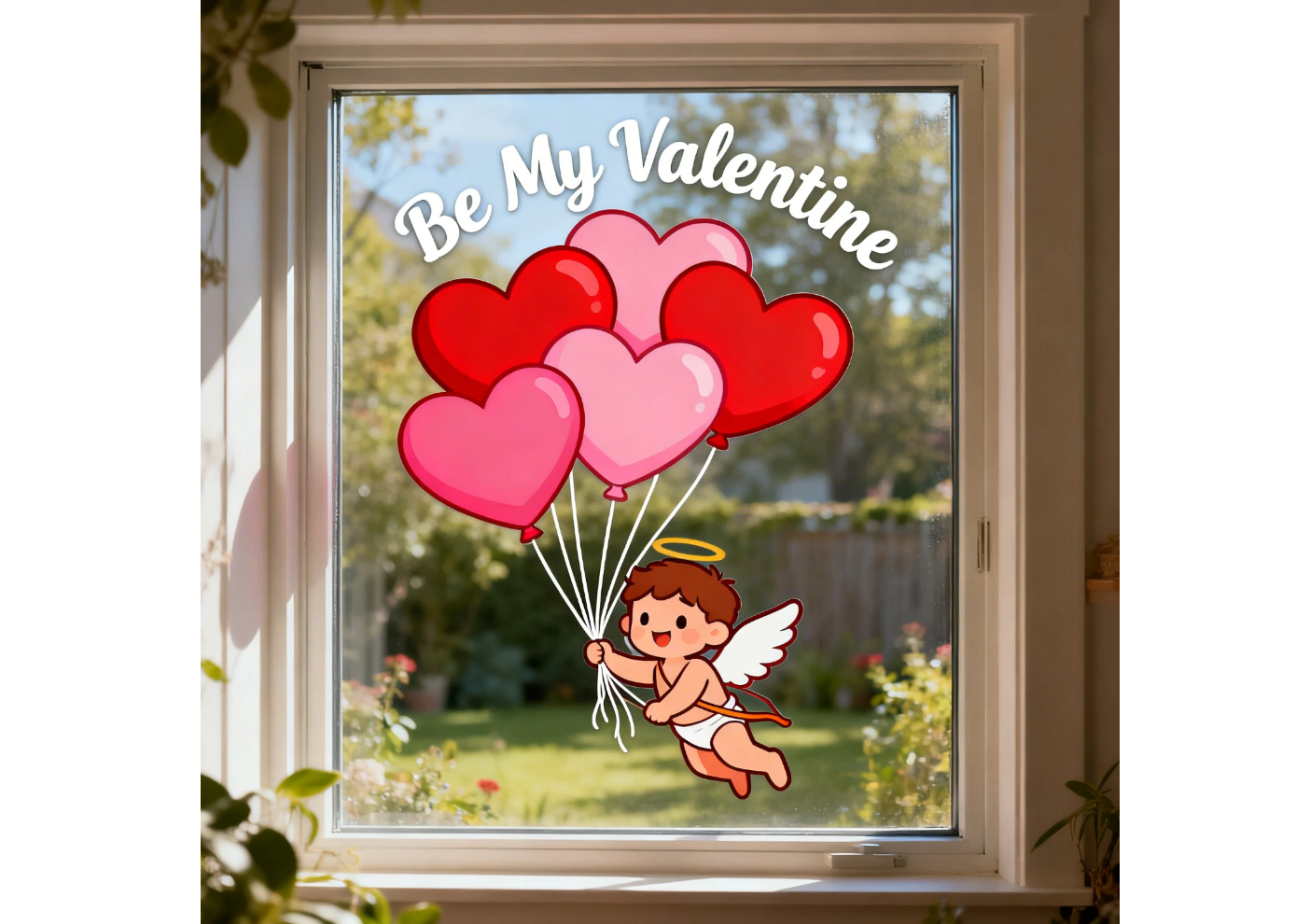 Valentine's Day sticker for window decoration