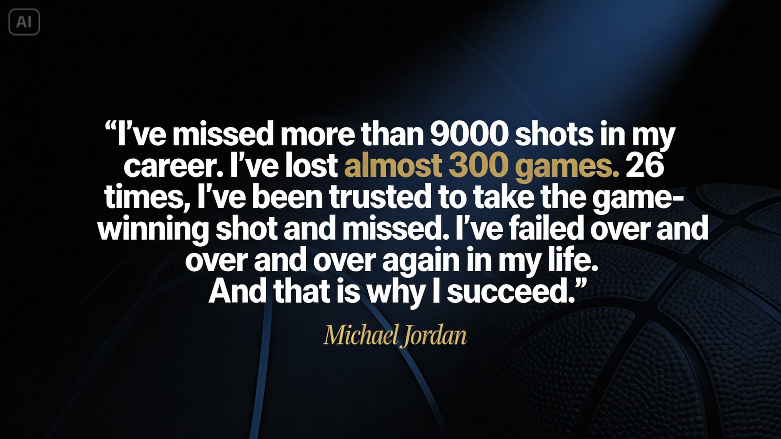 Michael Jordan quote poster