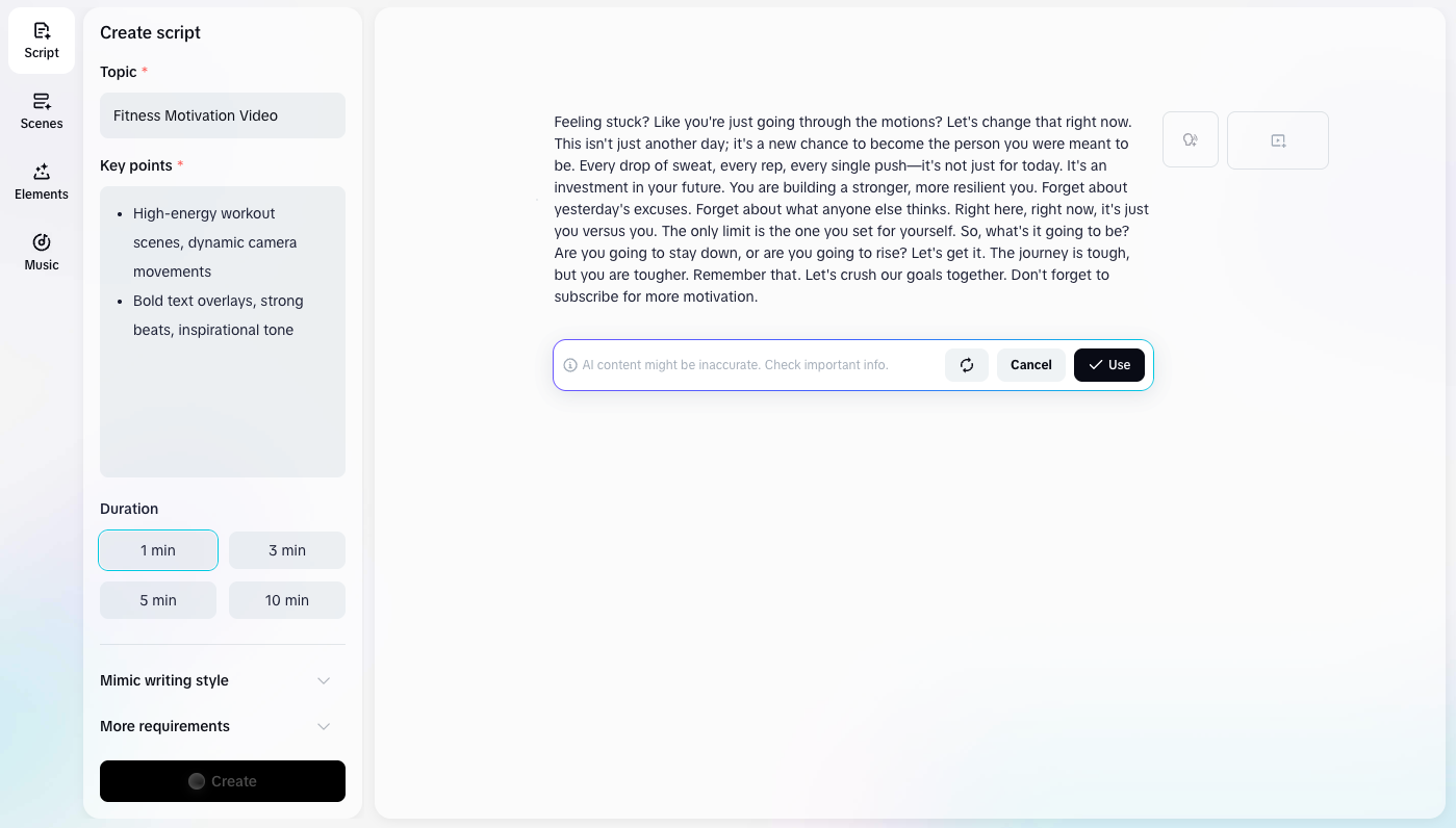 Generate Your Script