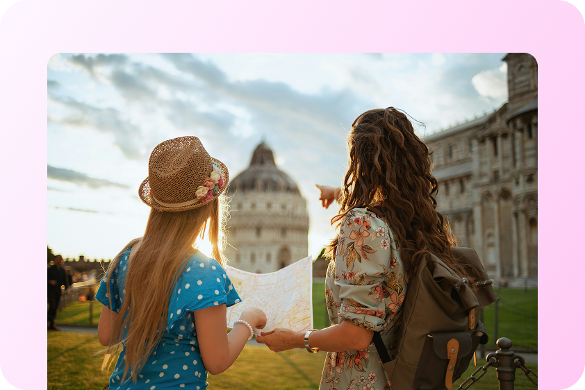 AI color corrector enhances travel clips with vivid tones