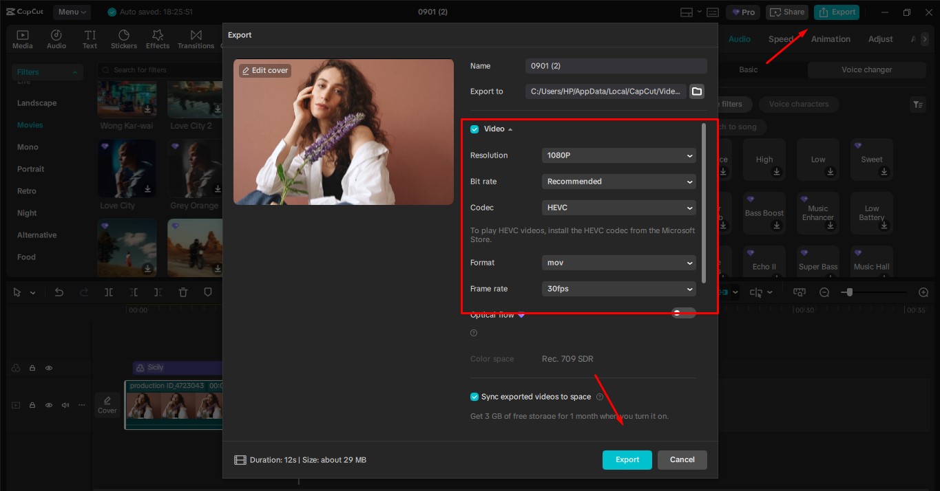 Xuất video của bạn
