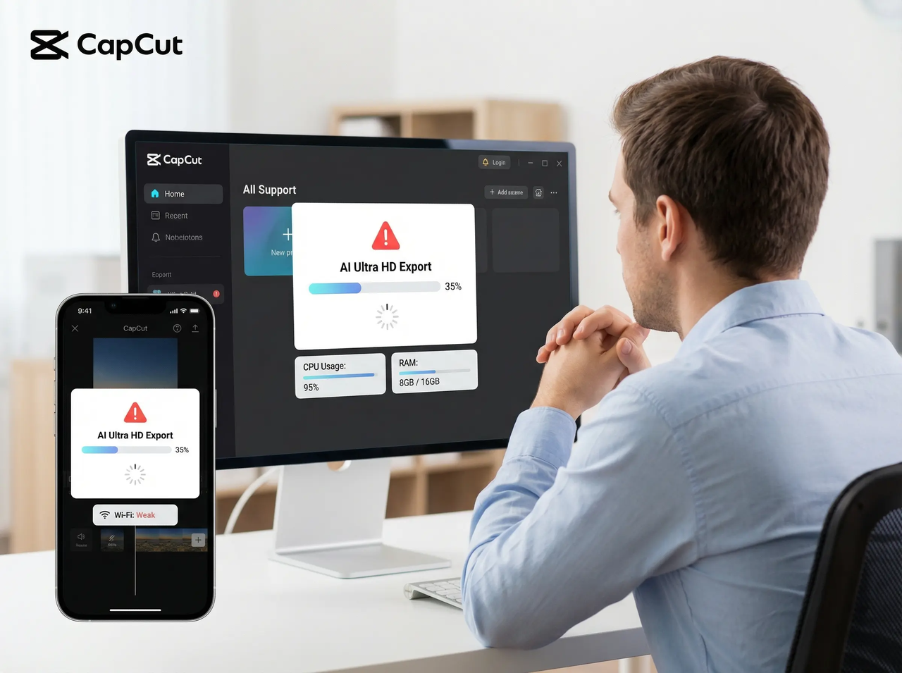 AI Ultra HD export stucking