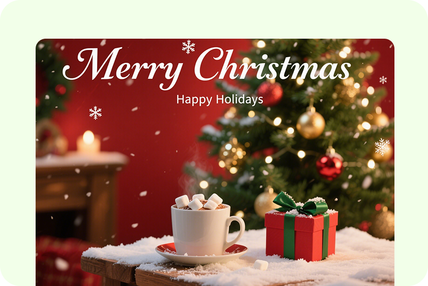 Craft festive cards with CapCut Web's AI text to design tool