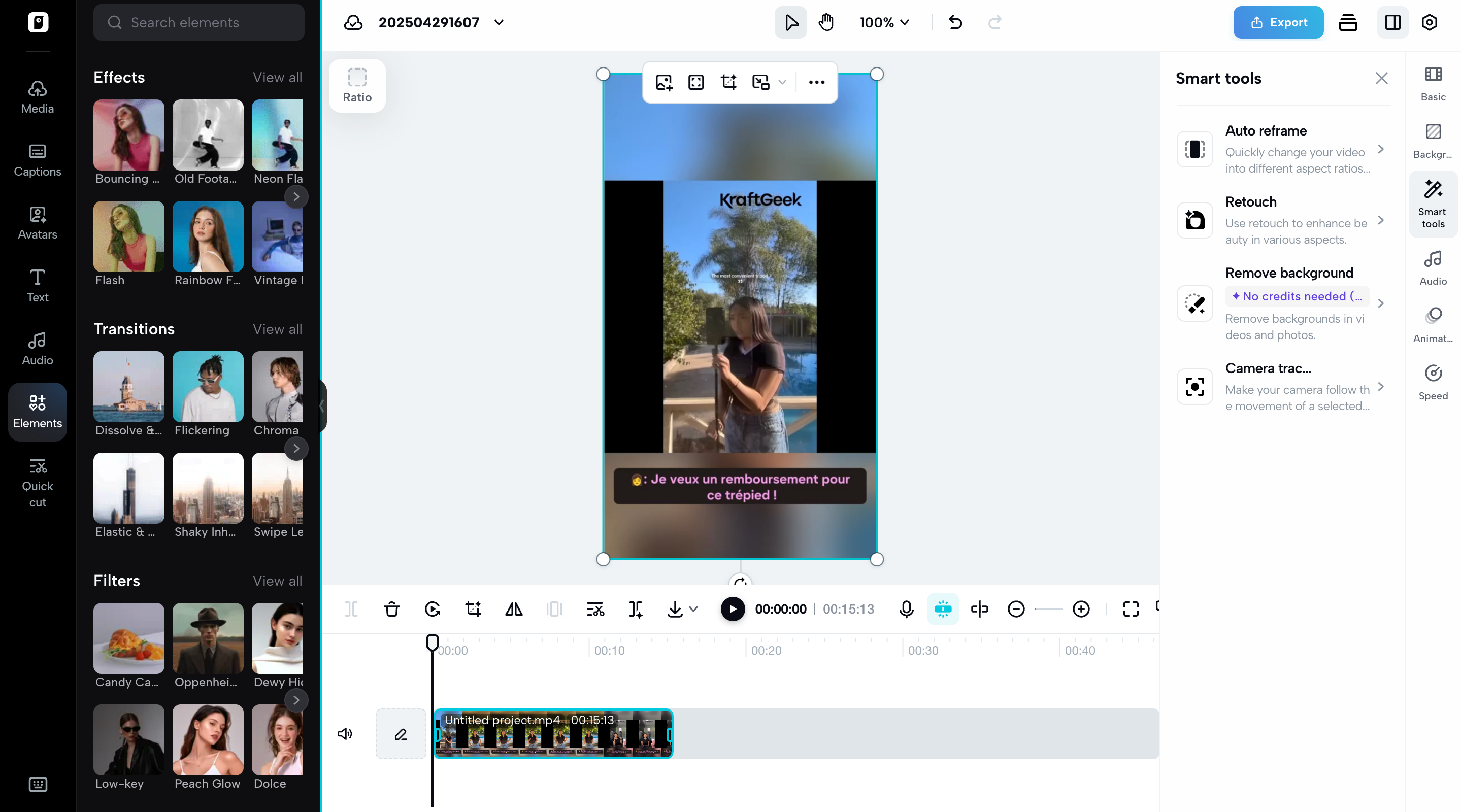 Advanced video editing