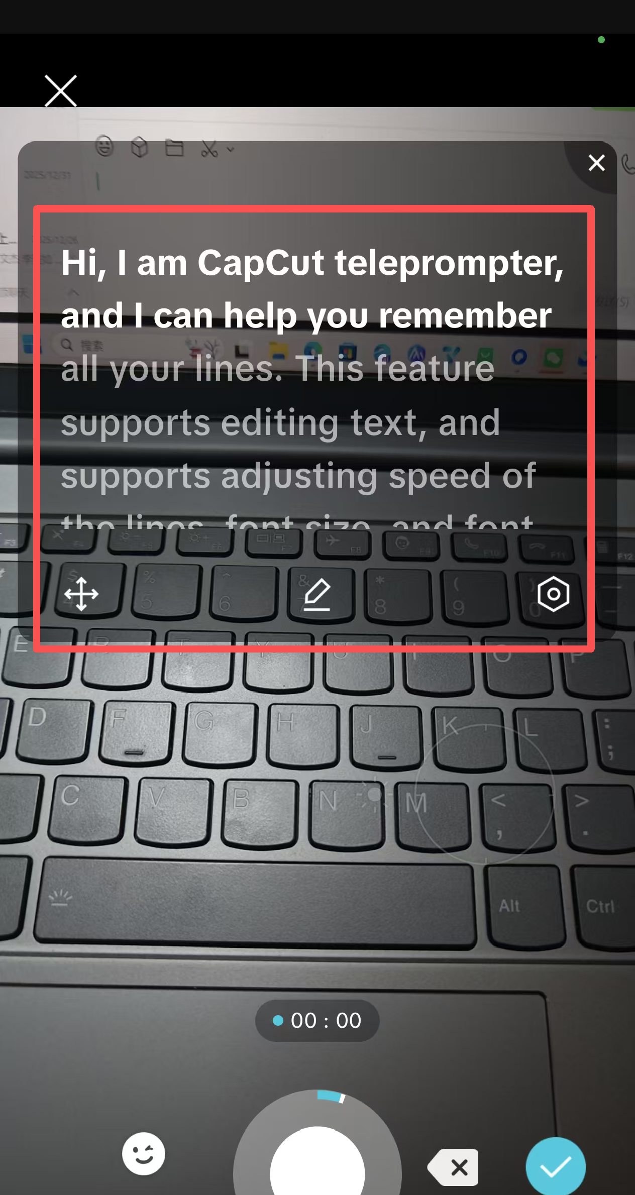 Visa teleprompter-undertexter