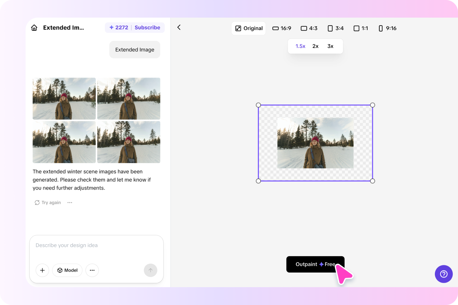 Write prompt to expand the image