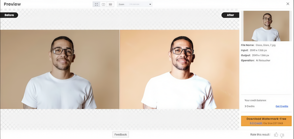 VanceAI skin color changer
