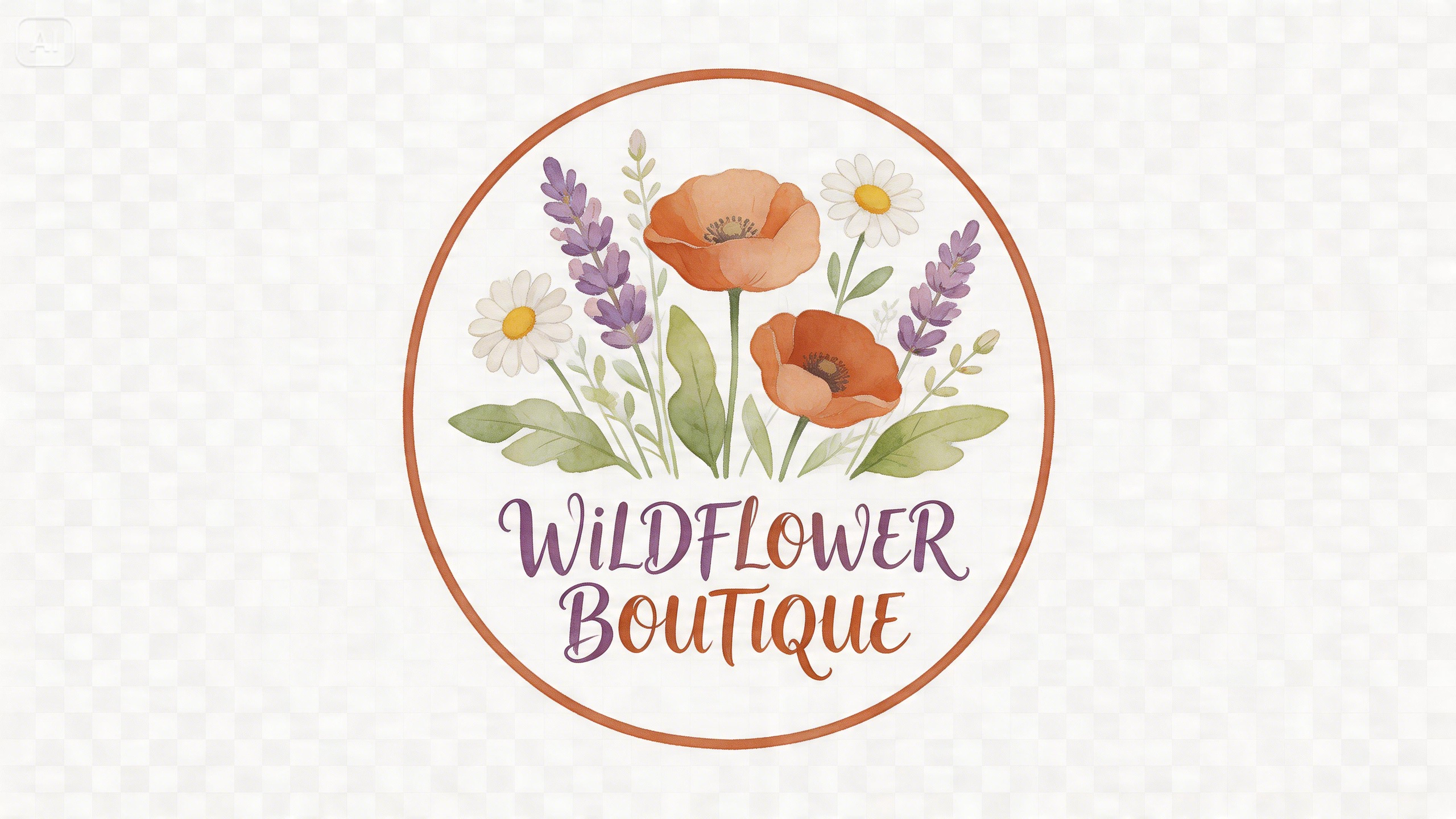 Prompt for a wildflower boutique emblem