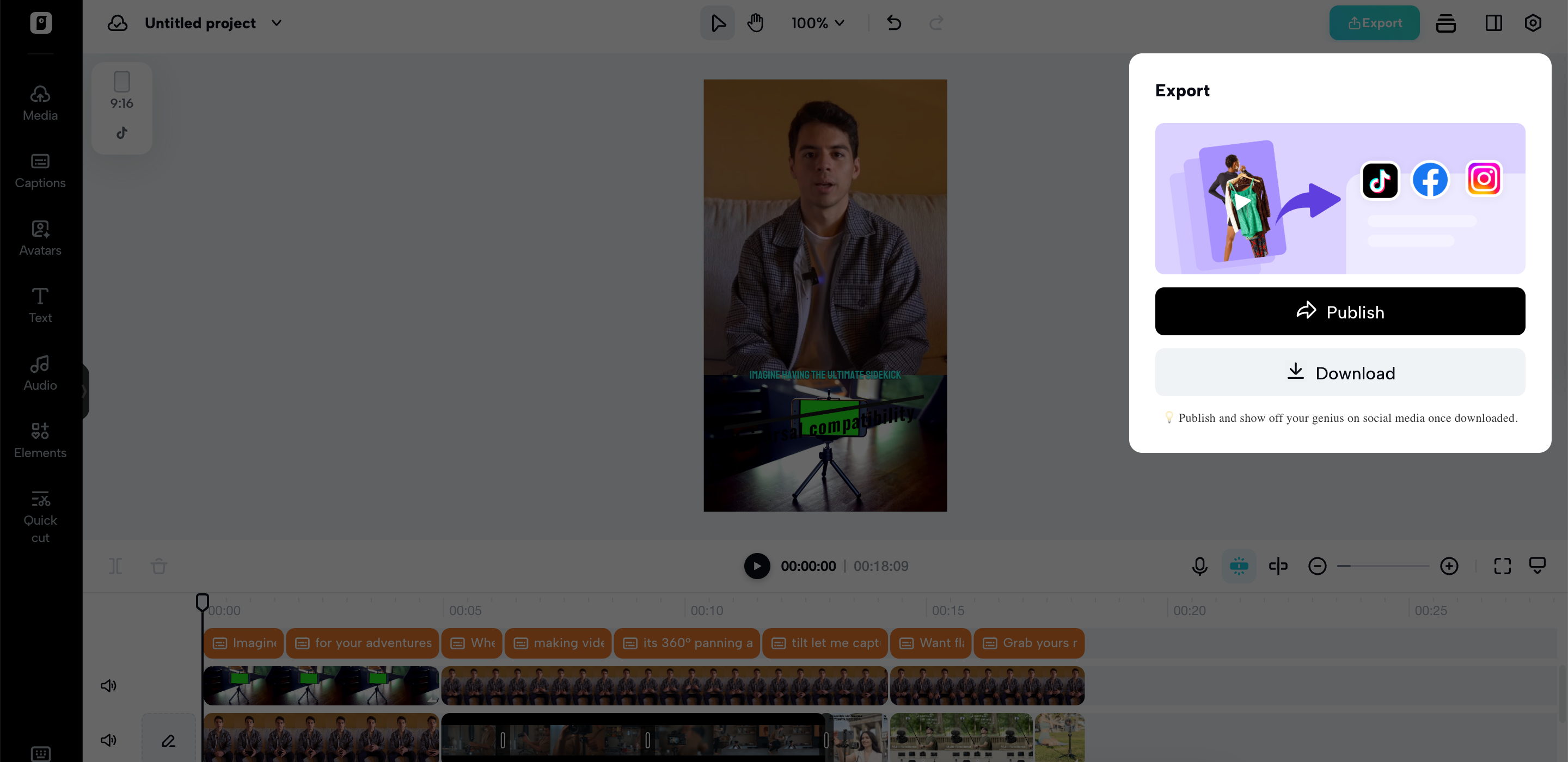 I-export ang iyong video