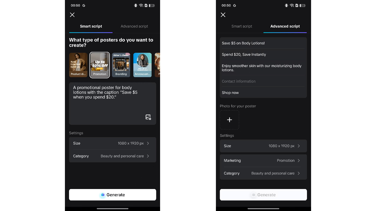 Use um script inteligente ou avançado