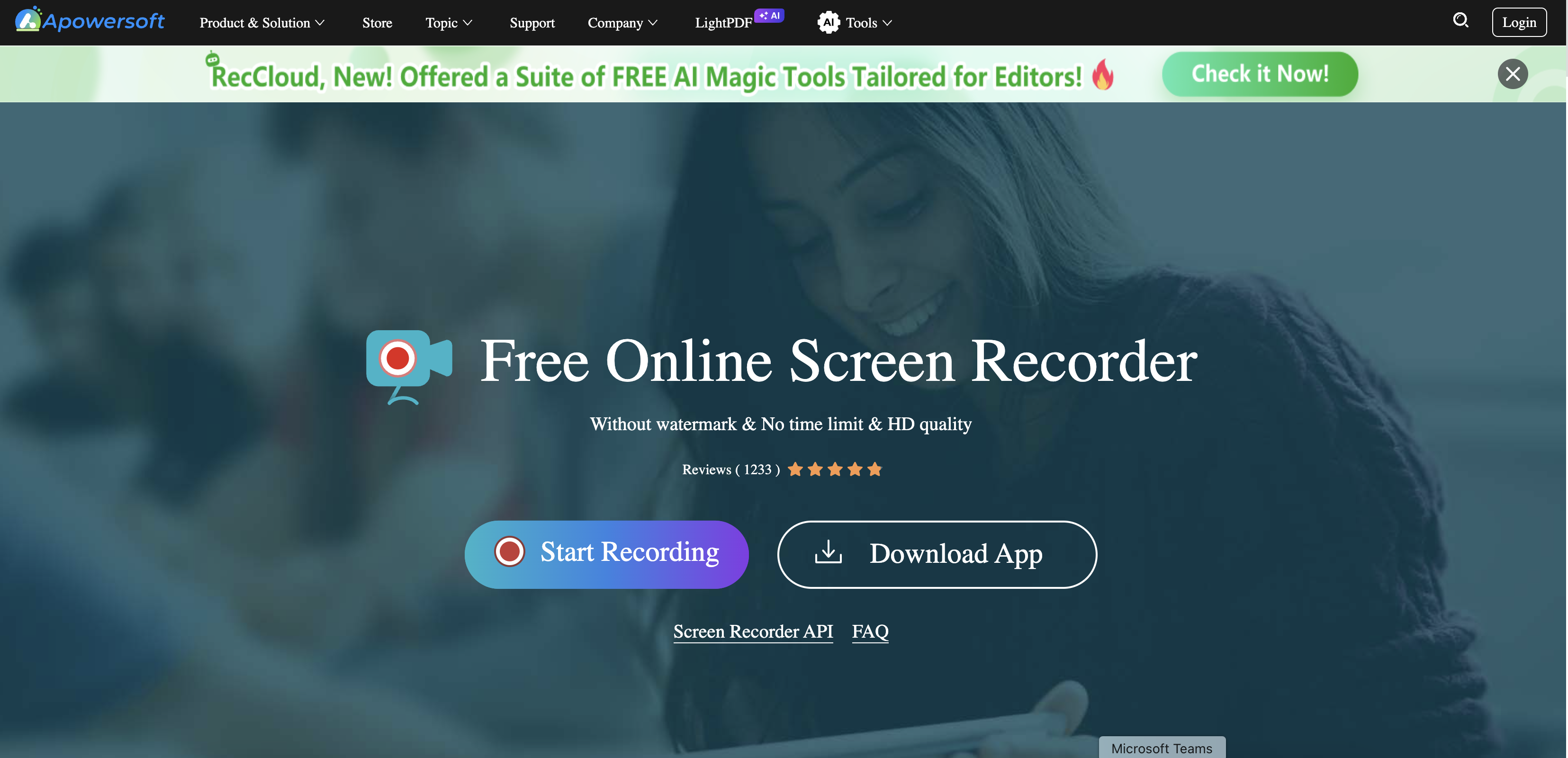 Apowersoft screen recorder