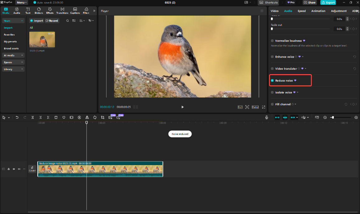 Audio-Rauschen reduzieren