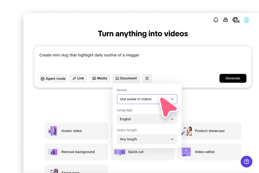 Lumikha ng mini vlog