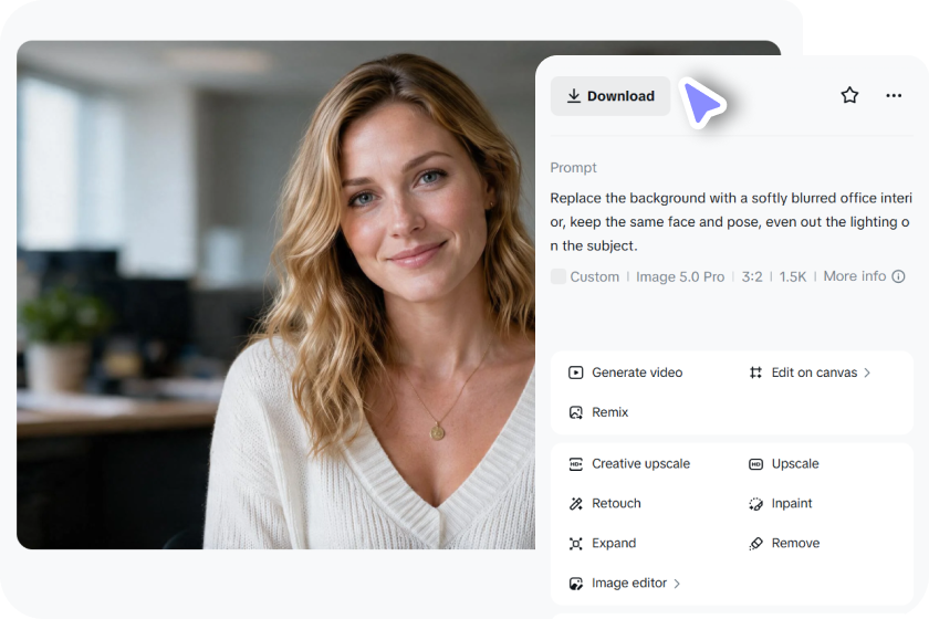 Refine and download your image