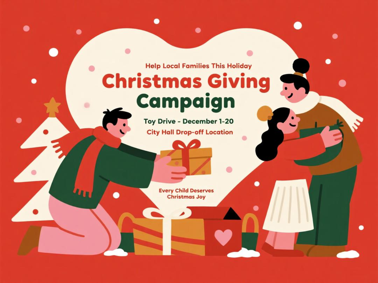 Flyer caritatif de Noël