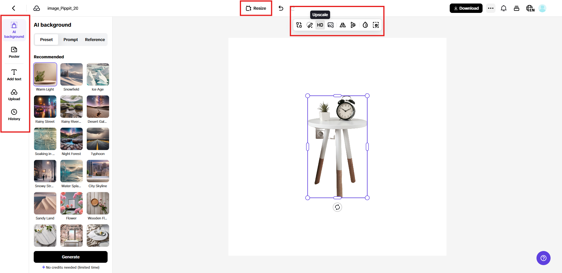 Edit your product image