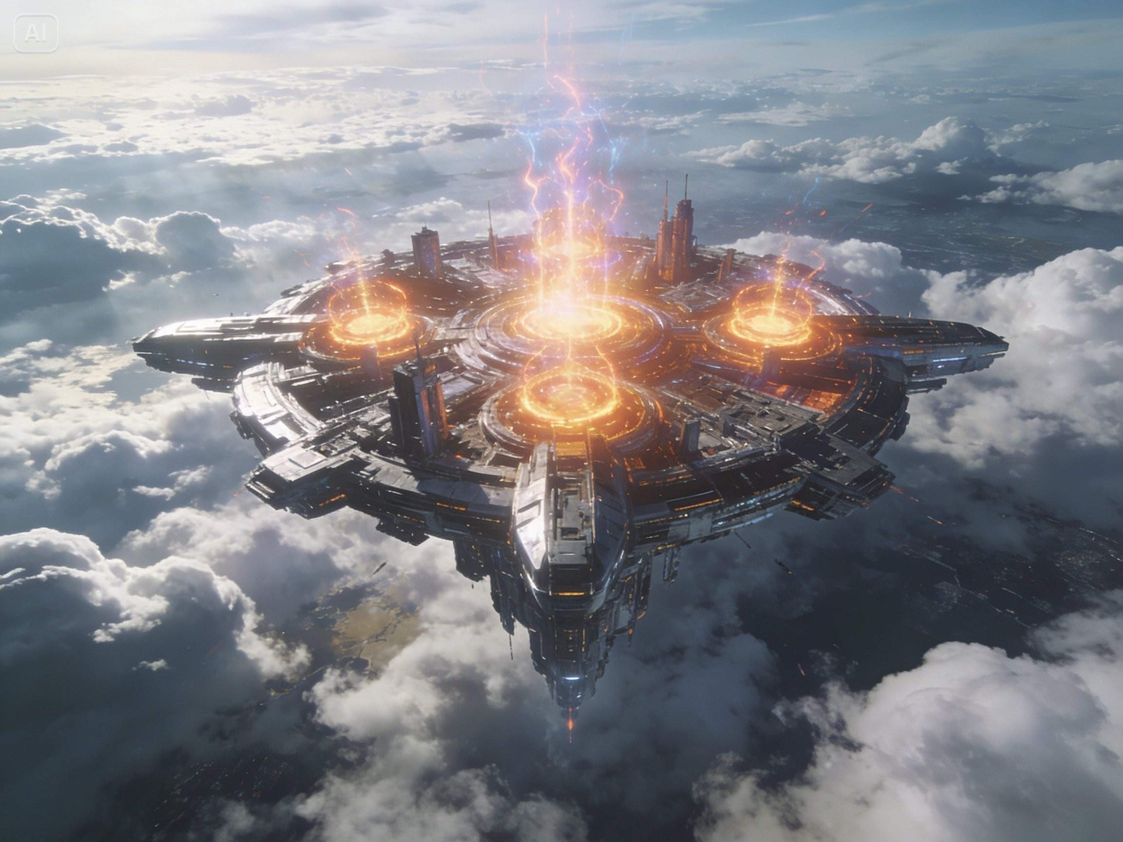 Invite pour une scène fantastique ou de science-fiction