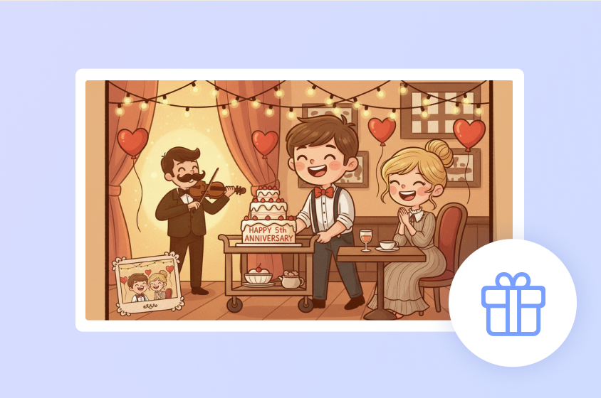 Gestalten Sie romantisches Geschenk und teilbare Inhalte