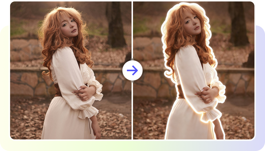 Personalize portraits with outline effect